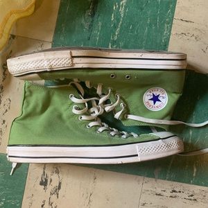 Green High Top Converse Y2K Vintage 90s
